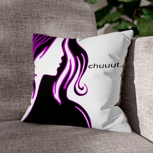 Coussin en velours blanc design femme pour une déco de salon moderne et élégante