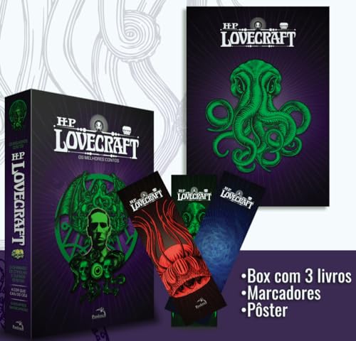 Box HP Lovecraft : Os melhores contos - 3 volumes Ed: out/2020: + Pôster + Marcadores