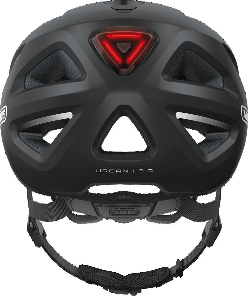 ABUS Stadthelm Aduro 2.0 - Allround-Fahrradhelm mit Licht & Stadthelm Urban-I 3.0 - Fahrradhelm mit Rücklicht, Schirm und Magnetverschluss - für Damen und Herren