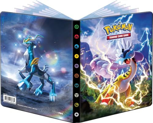 Ultra Pro Pokémon 4-Pocket Portfolio Scarlet & Violet (SV05) - Álbum de Cartas de Exibição - Vermelho e Azul