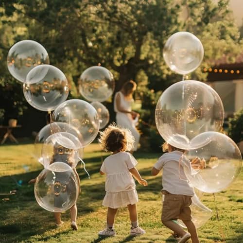 Image of 50 Pack Clear Balloons 24 Inch Clear Latex Balloon - Stunning and Versatile Decorations for Any Occasion