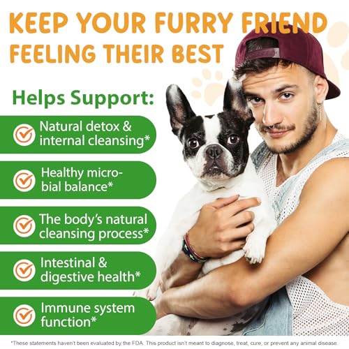 Bibonse Wurm-kur Hund Tropfen, Natürliche Wurm-kur für Hunde mit Probitika, Fördert Die Darmgesundheit, Immunitätsschub, Anti-para-siten, Geeignet für alle Hunde 60ml