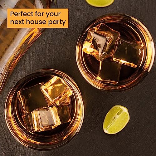 SAKI Old-Fashioned Whiskey Glasses Set of 2 | Heavy Base & Thick Walls | Perfect for Scotch, Mixed Drinks, Wine, Bourbon, Juice, Water and Cocktail... - Image 3