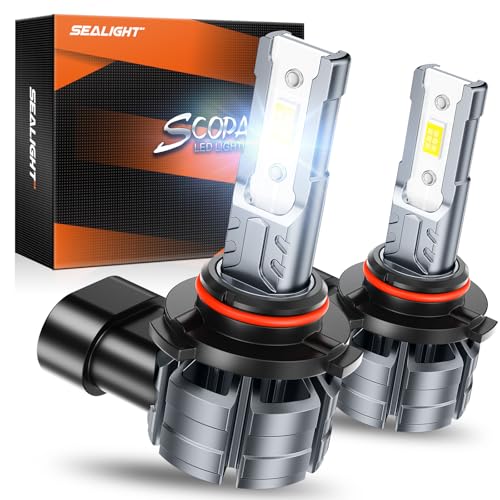 Image of SEALIGHT 9006 Fog Light Bulbs, 12000LM 6500K Cool White Light 9006 HB4 LED Fog Light Bulb, 1:1 Mini Size, Plug and Play, 9006 Fog Lights LED Bulb, Pack of 2