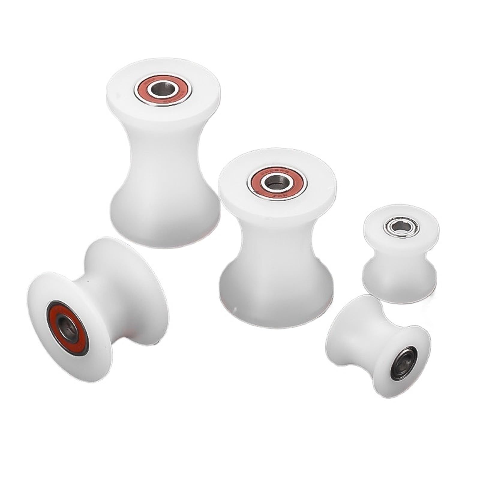 Rullo con cuscinetto a sfere con scanalatura a U, 6-12 x 25-60 x 25-120 mm Ruota guida puleggia in nylon, Sostituzione ruota cingolo, Confezione da 1(12 * 60 * 120(Groove width 100mm))