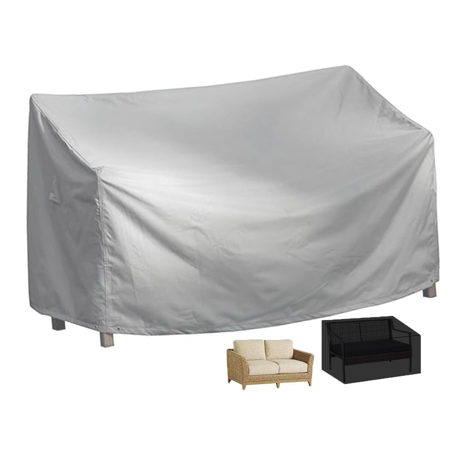 Outdoor Gartenbank und Aufbewahrungsbox Abdeckung Wasserdicht 420D UV-beständig Winddicht Langlebig Wetterfest Möbelschutz 190 x 66 x 89 cm