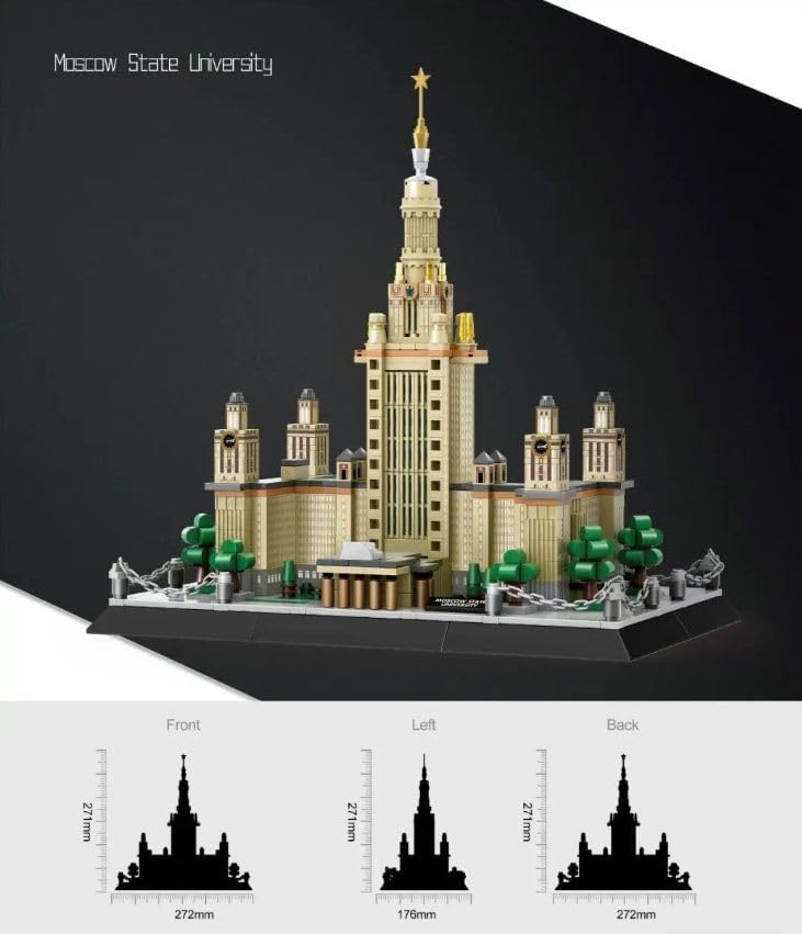 WANGE Architecture Model to Assemble with Building Blocks. Lomonosov Moscow State University MGU, Moscow University, klein - Image 4