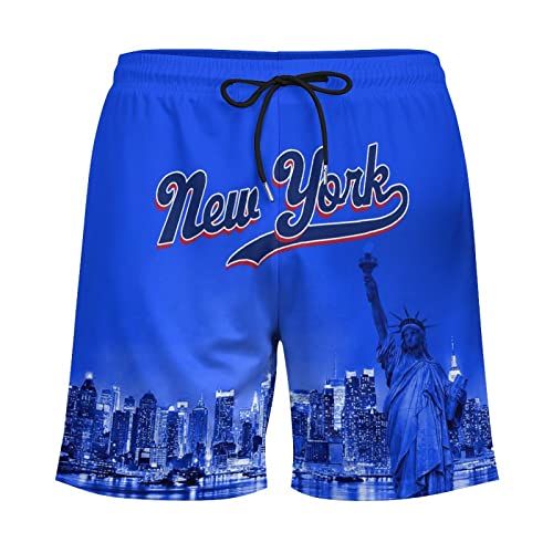 City Night View Men's Shorts Football Fans Gifts Quick Dry Swim Trunks Compression Liner Beach Shorts3