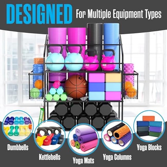 Weight Rack For Home Gym, Home Gym Storage Rack, Workout Storage, Home Gym Storage, Home Gym Organizer, Gym Storage Organizer, Exercise Equipment Storage, Weight Storage, Gym Rack, Kettlebell Rack