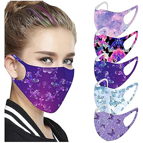 5/10 Stück Stoff Gesichtsmaske Eisseide Erwachsene Mundschutz Cover