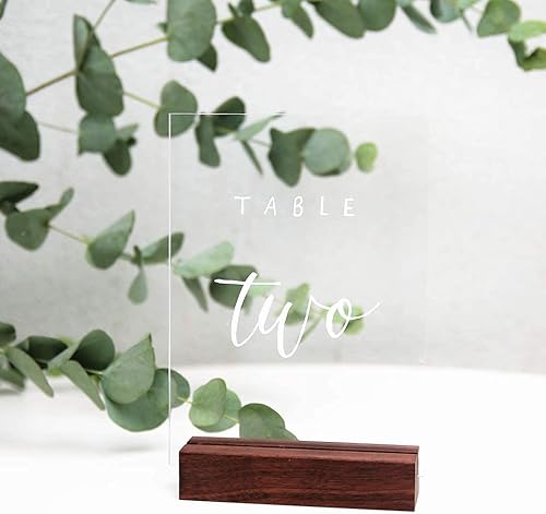 Miniatura 91 de UNIQOOO Paquete de 6 letreros acrílicos esmerilados en blanco para mesa de boda, 11 x 14 pulgadas, hoja acrílica para soporte de números de mesa