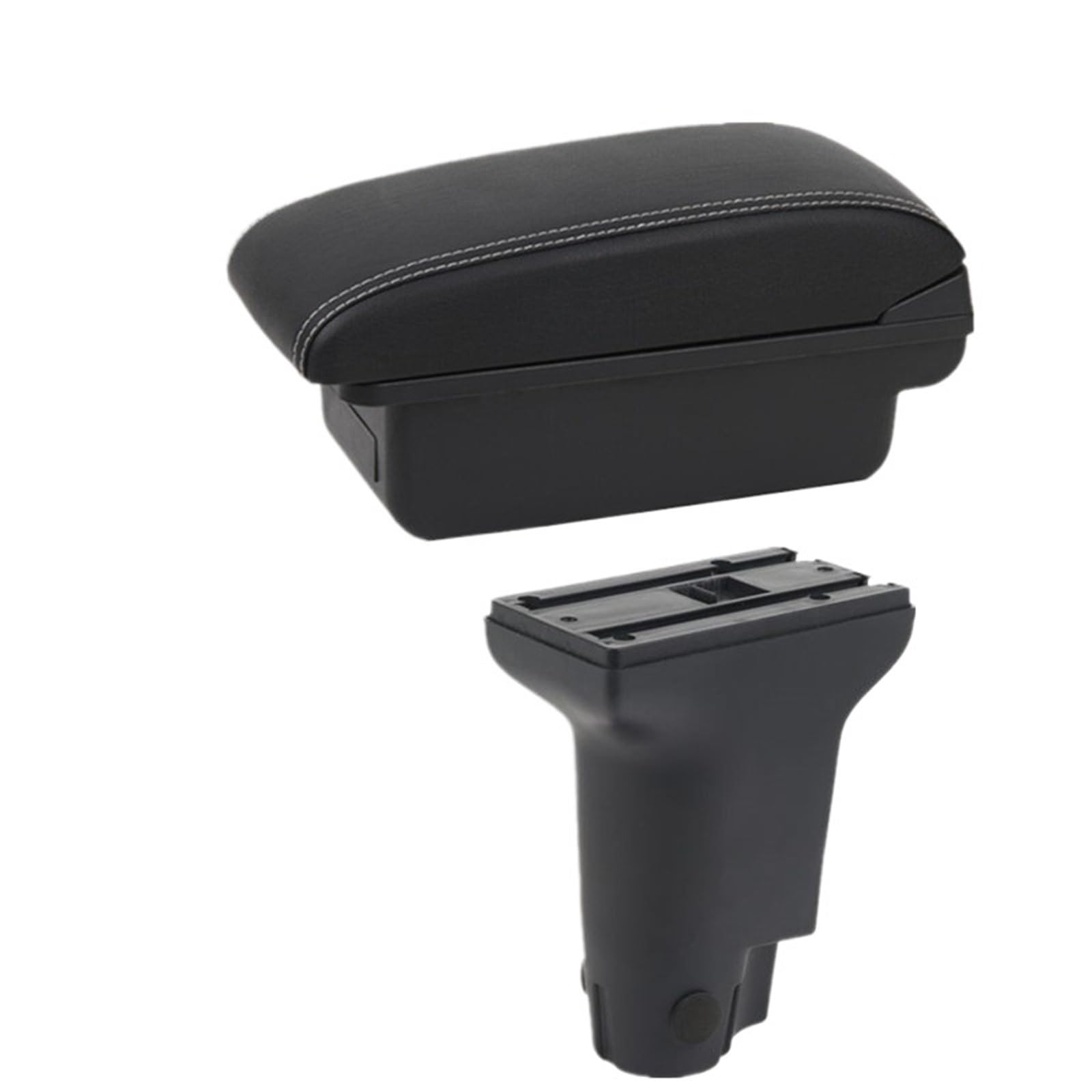 POZMNGTI Armrest Compartment Fit For Fiat CRONOS Car Armrest Box Dedicated Retrofit Heighten Interior Center Storage Box Accessories(A1 white line No USB)