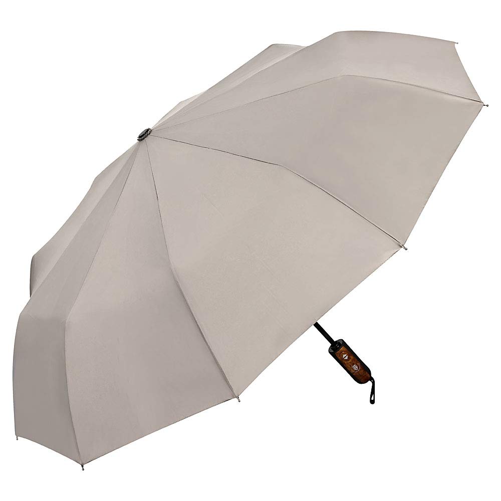 VON LILIENFELD Regenschirm Taschenschirm Grau Sturmfest durc