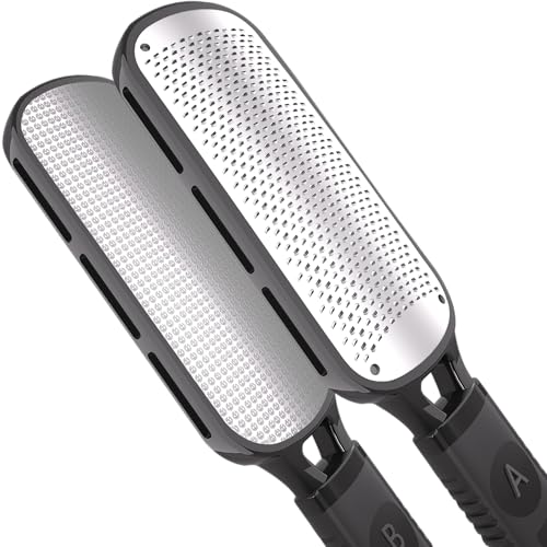 Antonki Lima Pies Durezas Profesional - Raspador Doble Textura para Eliminar Callos y Talones Agrietados, Acero Inoxidable Antideslizante con Mango Ergonómico - Pedicura Manual en Casa