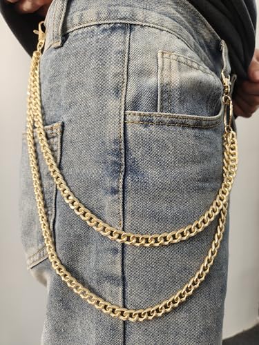 Punk Pant Chain for Women Men Vintage Gothic Cross Rivet Mansard Pant Chain 80's 90's Hip Hop Jeans Chain Charm Layered Rock Wallet Chain for Men Clothing Accessories Halloween Jewelry3