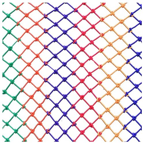 Nylon Rete di Sicurezza per Bambini, Rete di Protezione Corda Rete per Scale Balconi Finestra Animali Domestici, Colori Rete Decorativa, Rete per Recinzione(Size:1*1m(3*3ft),Color:Colorato)