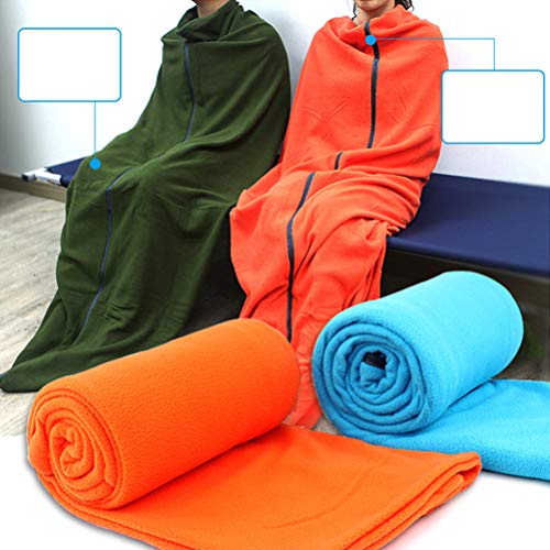 Saco de dormir de lã BESPORTBLE, forro para adultos, quente ou frio, zíper para acampamento, festiva