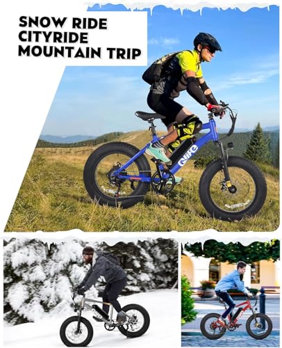 Qlife Racer Fat Tire Series Electric Bike for Adults, 28MPH,