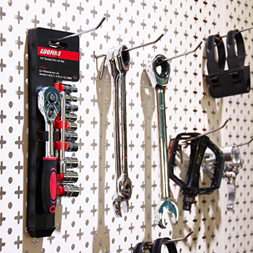 Egofine 12pcs 1/4 Inch Ratchet Socket Wrench Set, Drive Socket Set with 10 Sockets 4-13mm and 2 Way Quick Released Ratchet Handle and Extension Bar 7 Egofine 12pcs 1/4 Inch Ratchet Socket Wrench Set, Drive Socket Set with 10 Sockets 4-13mm and 2 Way Quick Released Ratchet Handle and Extension Bar - Image 7