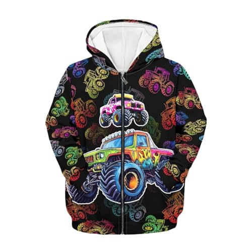 HUIACONG Boys Girls Zip Up Hoodie Children Sweatshirts for Kids Tops