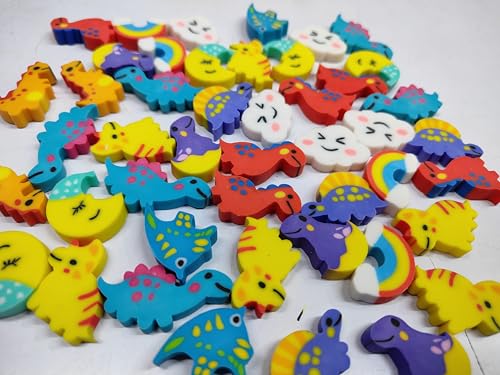 Image of 25 PCS Multi-Color Cartoon Eraser Set Box | School & Artist Eraser | Stylish Designer Gift Set (QW3)