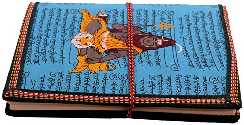 Image of Purpledip Handmade Paper Journal Lord Siva (Shiva Mahadev): Vintage Diary Notebook With Thread Closure (11156)