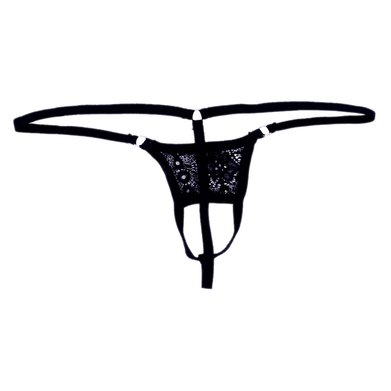 zoomella men's open front breathable g-string underwear pouch brief thong black