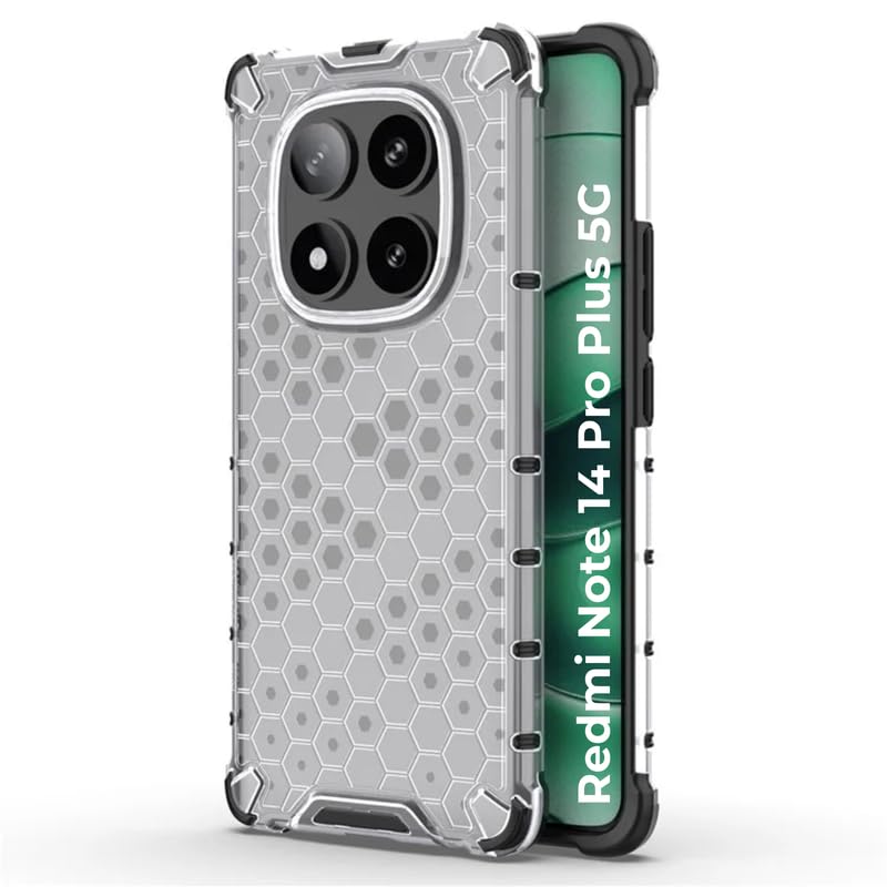 Image of Hard PC Back Case Cover for Mi Redmi Note 14 Pro Plus /Note 14 Pro+ Anti Slip Ultra Thin Shockproof Reinforced Corners (Polycarbonate|Clear)