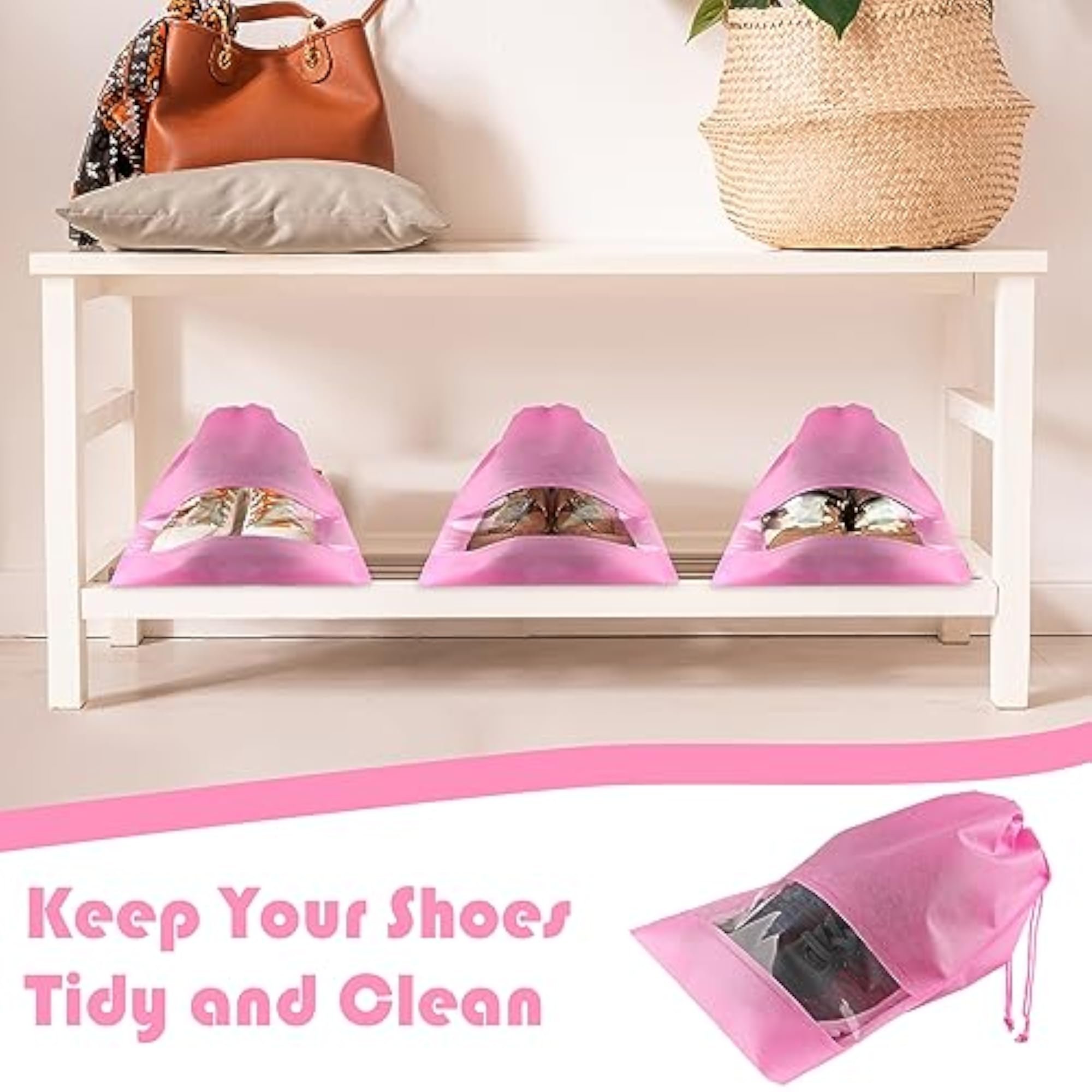 Shoe Bags for Travel, Drawstring Packing Bags