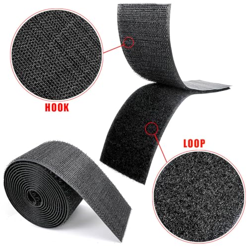 Hzmm 801371 2'' Sew On Hook And Loop Strips, Non-Adhesive, Interlocking Tape, Nylon Strips Fabric Fastener Tape thumb #4