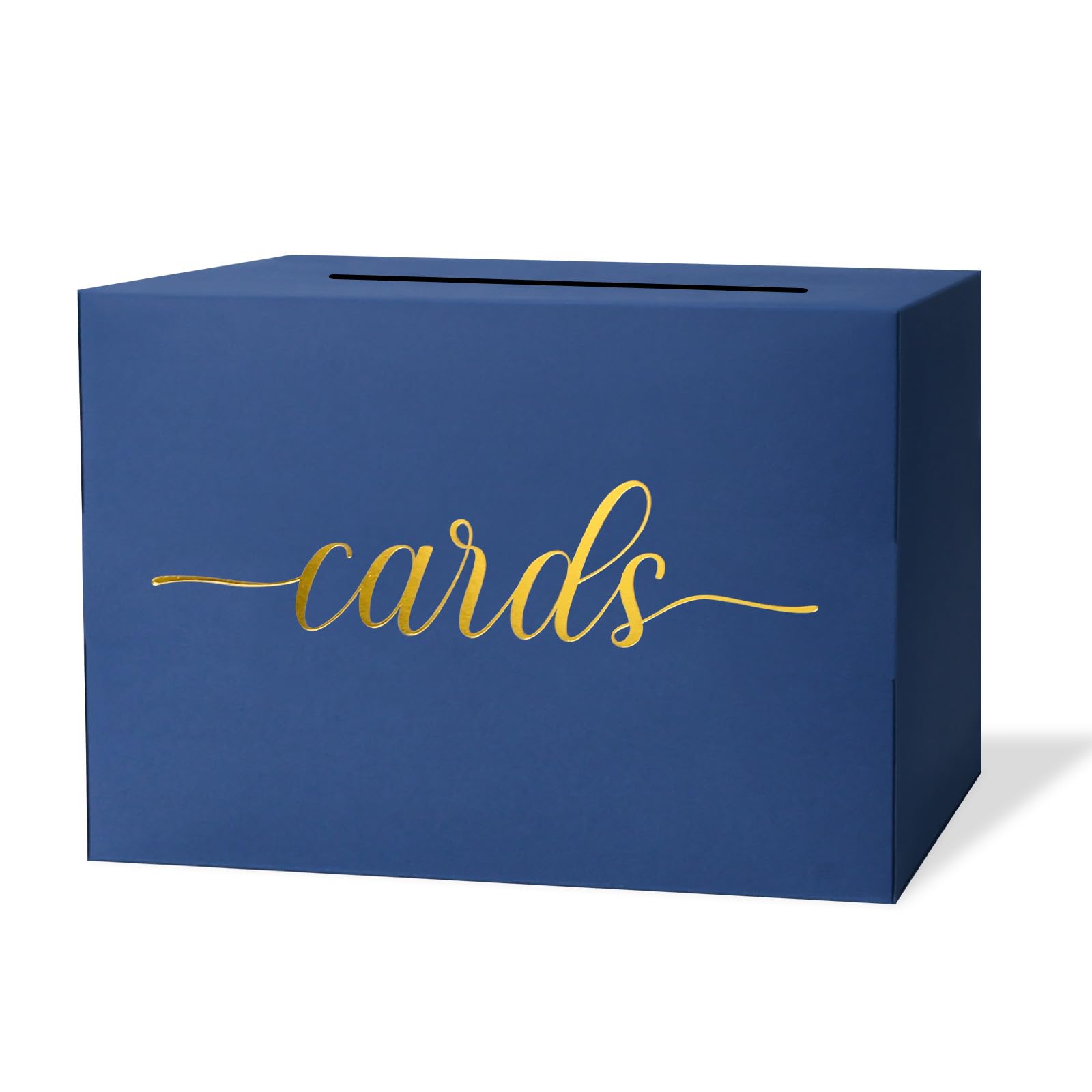 Amazon.com: Mulbozy Navy Blue Wedding Card Box, Gift Cards Box Holder ...