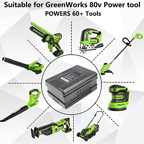 Image of DTK Replacement for Greenworks 80V Battery Cordless Power Tools 3000mAh ED80L00, TL80L00, ST80L210