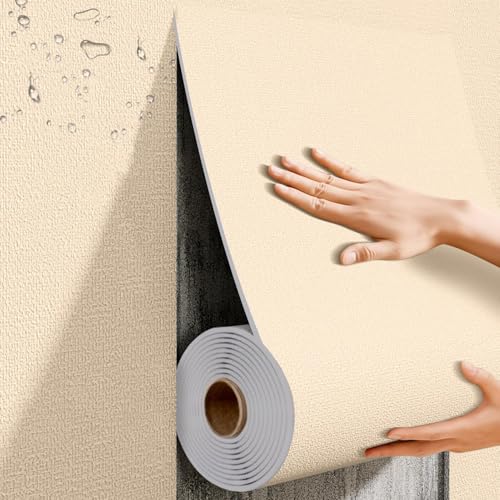Panel Aislante Termico pared Decorativo, Papel Revestimiento Pared Antihumedad Placas de Espuma XPE de 5 mm - Impermeable/Reduce el Ruido, Decoración para Hogar/Dormitorio/Salón,Gelb,5MM Dick: 0.5×10M