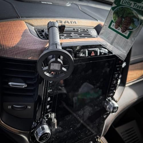Image of Bulletpoint Multiple Device Metal Dash Mount Cell Phone Holder Compatible with 2019+ RAM Truck 1500, 2500, 3500, TRX, RHO (RubiGrid v2 Magsafe Compatible)