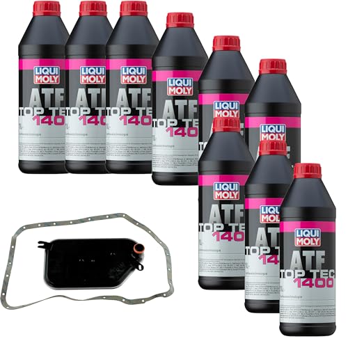 Preisvergleich Produktbild Automatikgetriebe Ölwechsel Satz Getriebeölwechselsatz mit 9 L Top Tec ATF 1400 Automatikgetriebeöl + Getriebeölfilter