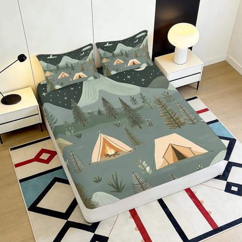 Housse matelas camping 120x200 drap housse microfibre 3D