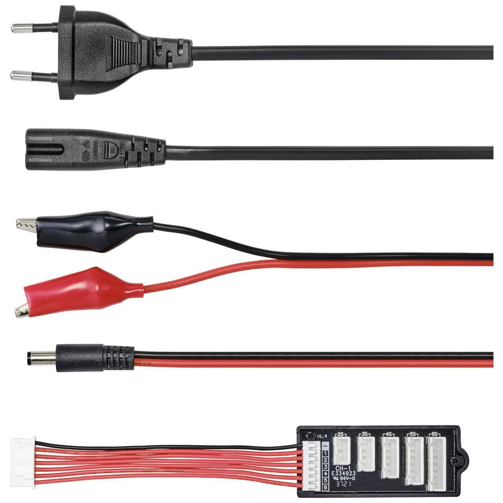 Reely V-Charger ECO 80 Caricabatterie multifunzione per modellismo 100 V, 240 V, 12 V 10 A Piombo, NiMH, NiCd, LiPo, Li