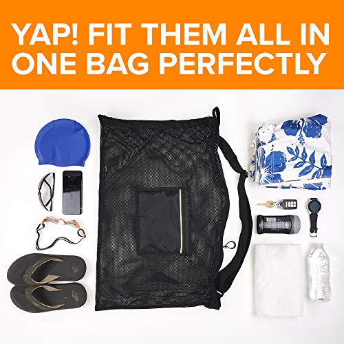 Fitdom Large Mesh Swim Drawstring Sling Bag. Best For Swimming, Gym & Beach #TOP4