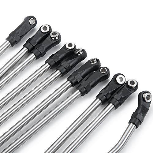 ZuoLan Stainless Steel Link Rod Linkage 313mm Wheelbase for Axial SCX10 II 90046 1/10 Crawler Car Upgrade Zubehör