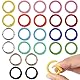 Kayqbonke 24 Stück Karabiner Rund, 24mm Ring Karabinerring Frühling, 12 Farben Schlüsselringe Ringe Schnalle, DIY Schlüsselanhänger Zubehö für Schlüsselanhänger Geldbeutel Bastelarbeiten