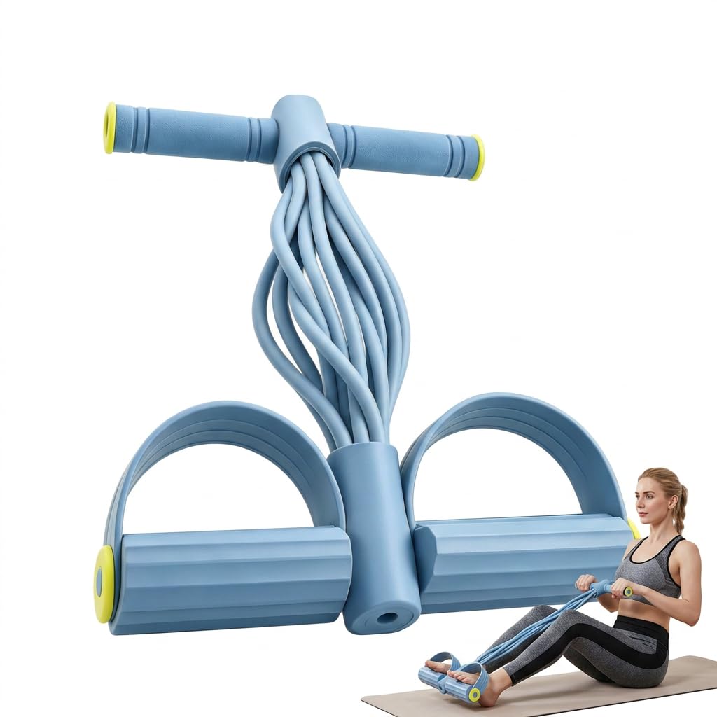 1Pcs Abdominal Trainer Pedal Resistance Bands with Handle, Professional Fitness Equipment for Home Workouts and Full-Body Toning,Resistance Band Handles Compact Design