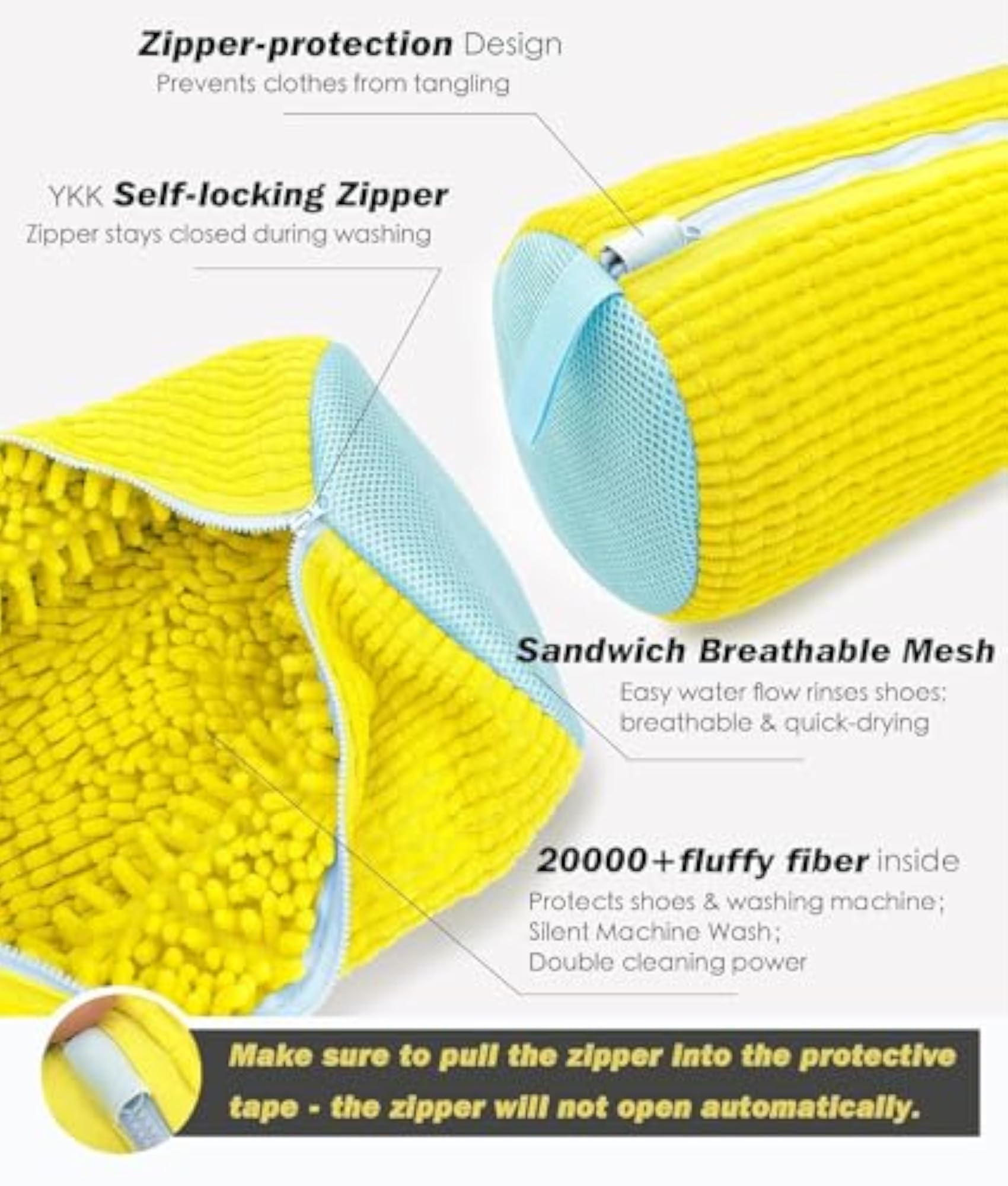 360° Deep Cleaning Shoe Washing Machine Bag