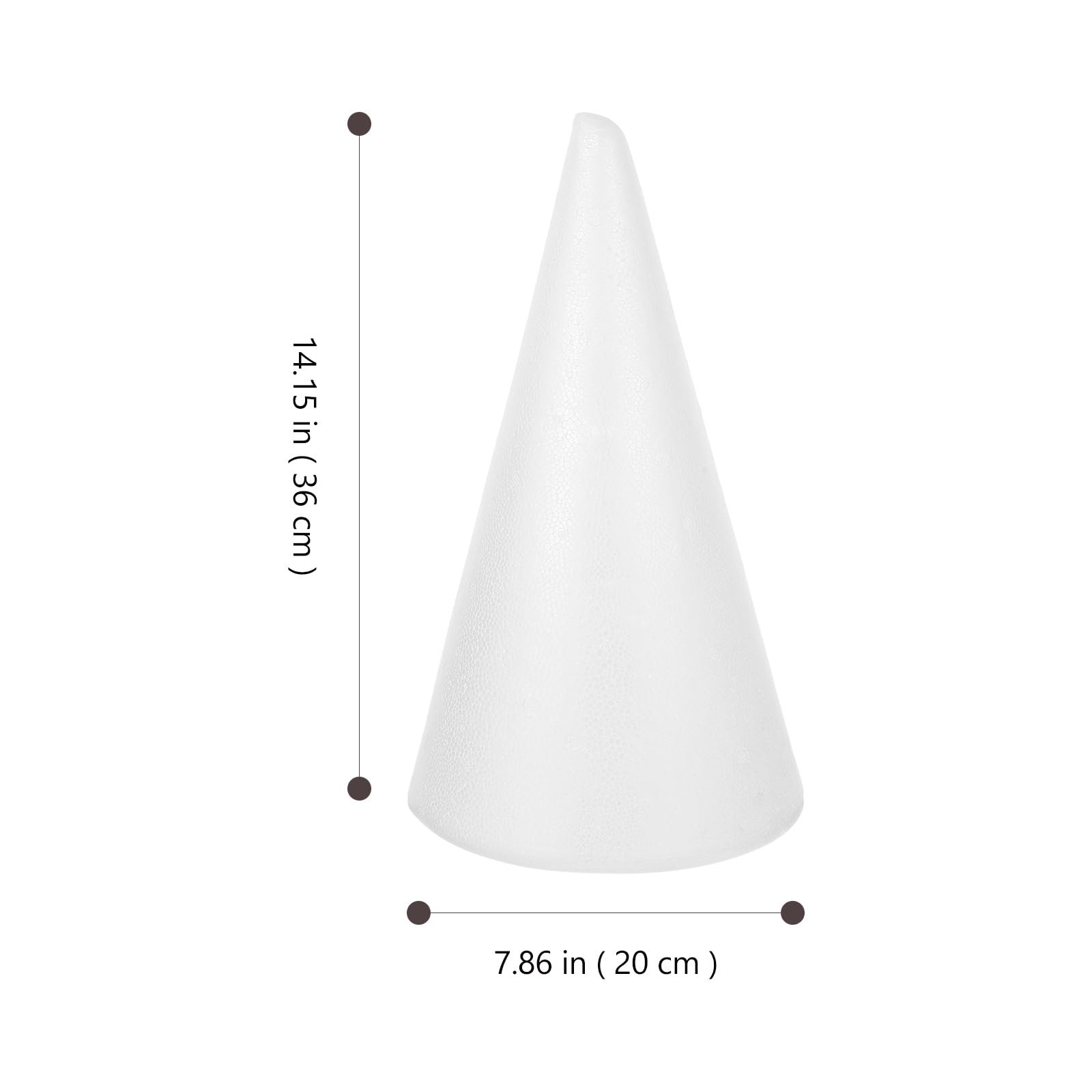 Alipis Cones Craft Foam Cones: White Cone Shaped Handmade DIY Craft Supplies for Christmas Tree Making, Flower Arrangement Props (34cm)