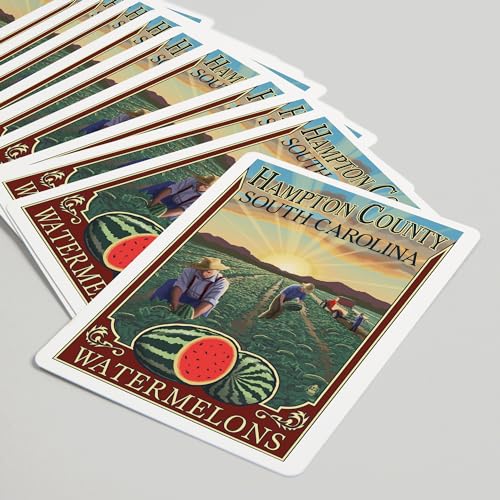 Lantern Press Naipes de Póker Hampton County, 52 cartas miniatura 5