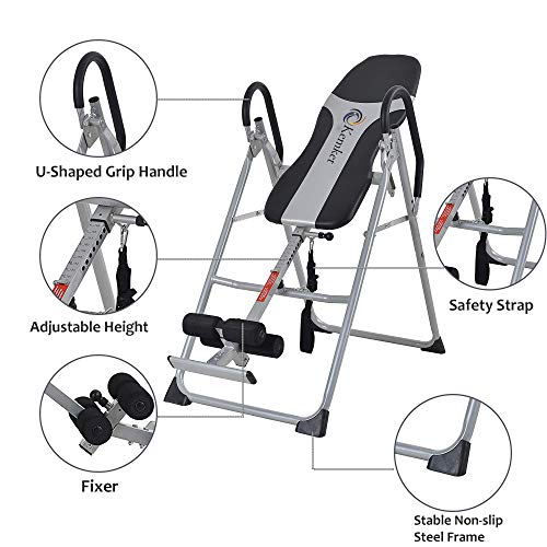 Kemket Inversion Table Back Therapy Fitness Reflexology Equipment - Inversion Table Inversion Machine With Comfort Backrest - Image 3