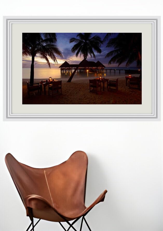 JVERF - JZZJ24090 Maldives Coast Evening Tropics Gili Lankanfushi| Self-Adhesive Painting | Frameless