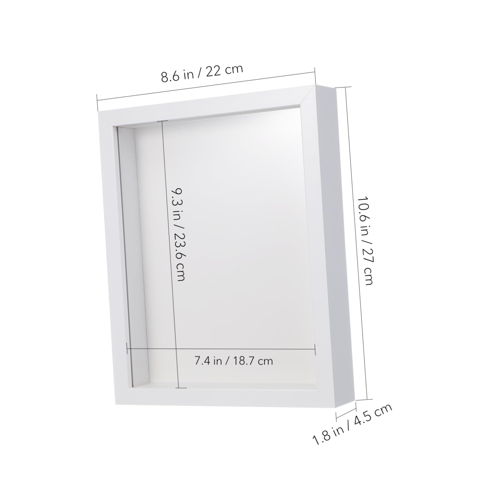 iplusmile Cornice 3d Specimen Frame Design Unico per Fiori Secchi e Foto 2 Pezzi in Legno Bianco per Ricordi di Matrimonio e Anniversari
