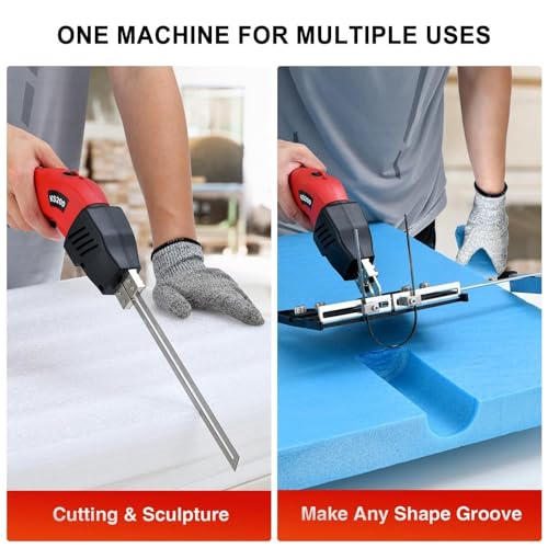 Foam Wire Cutter, Electric Heated Foam Cutter, 200W/250W Foam Cutting Tool with 2 Blades for Cutting Different Grooves(Ks250,220V)