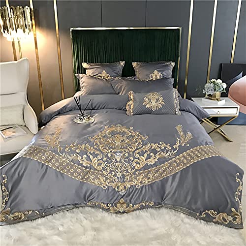 Housse de couette broderie de prestige avec taie d'oreiller