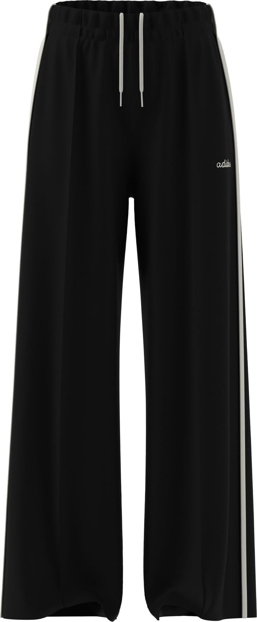 adidas Women's Seasonal Essentials Colorpop Pants with Embroidered Graphic, Black/Off White, XXL